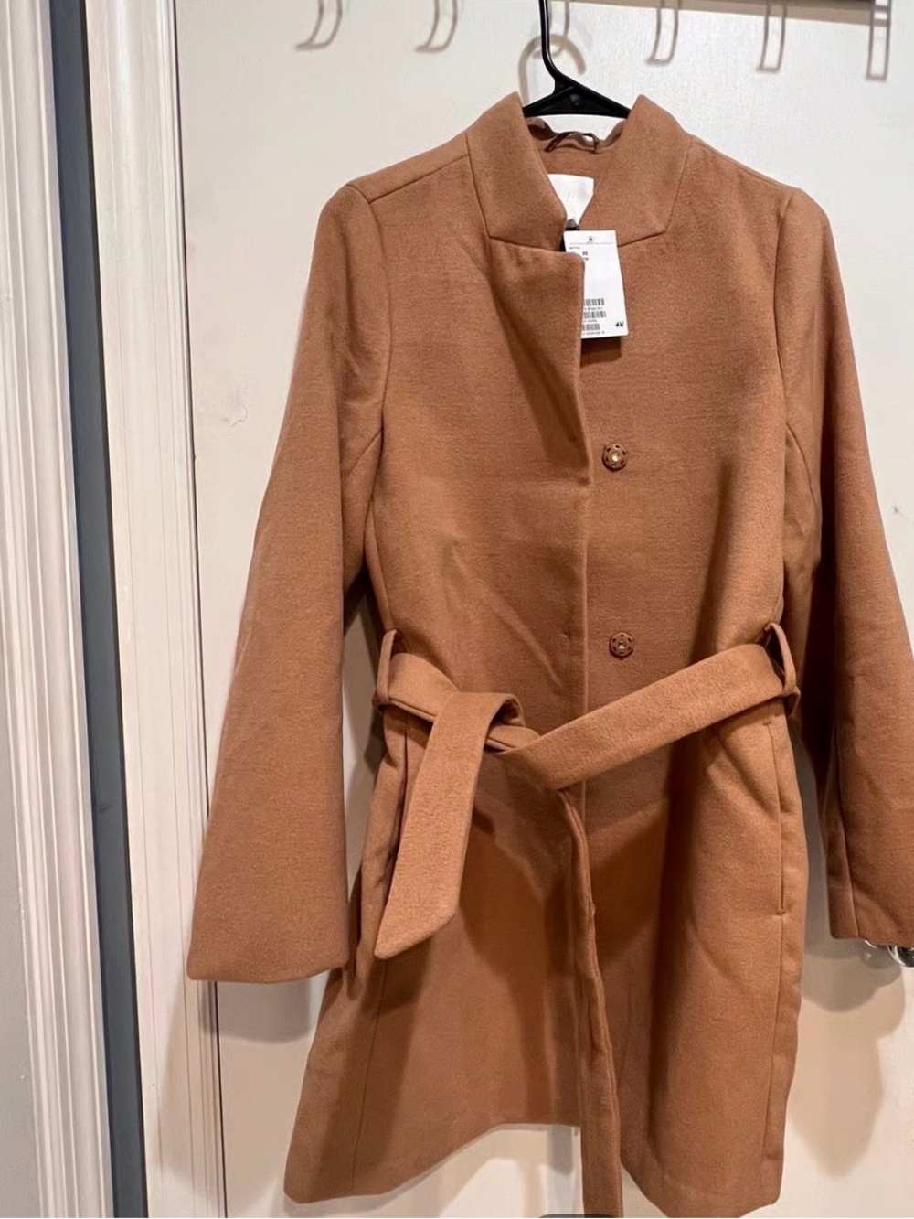 H&M Camel Belted Trench Coat - Women's